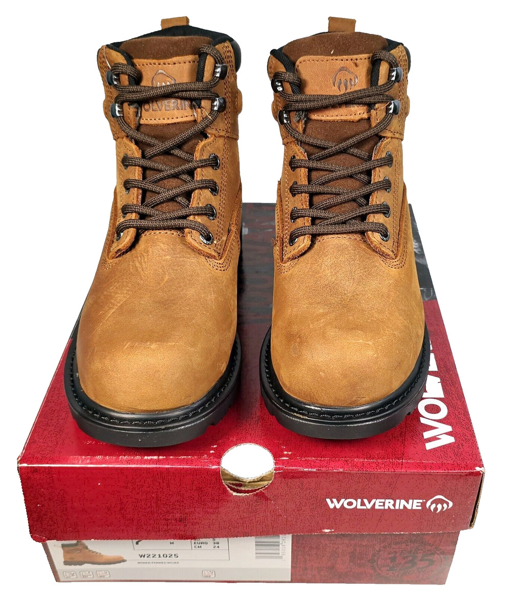 Wolverine Floorhand Insulated Steel-Toe 6" Womens Sz 7M Brown Work Boots W221025